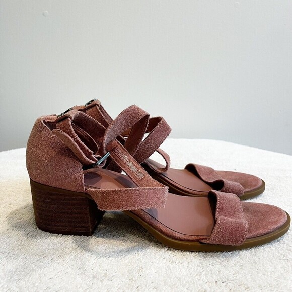 Koolaburra by UGG Pink Suede Heeled Sandal Women's 9 Eliani Strappy Ankle Strap - Picture 6 of 15